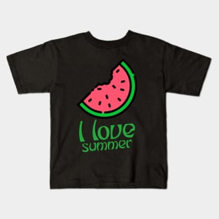 I Love Summer | Watermelon Kids T-Shirt